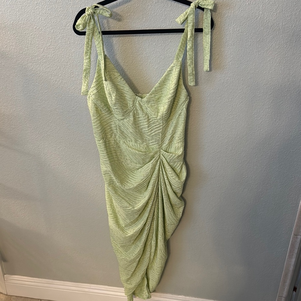 Elegant Green Ruched Dress